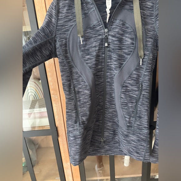 Lululemon Stride Jacket hoodie full zipper up Wren Space Dye heathered charcoal - Picture 3 of 13